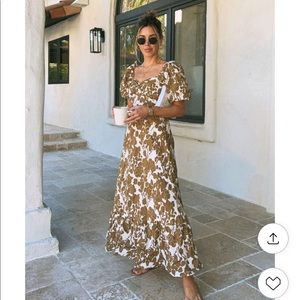 English Factory Floral Print Maxi Dress